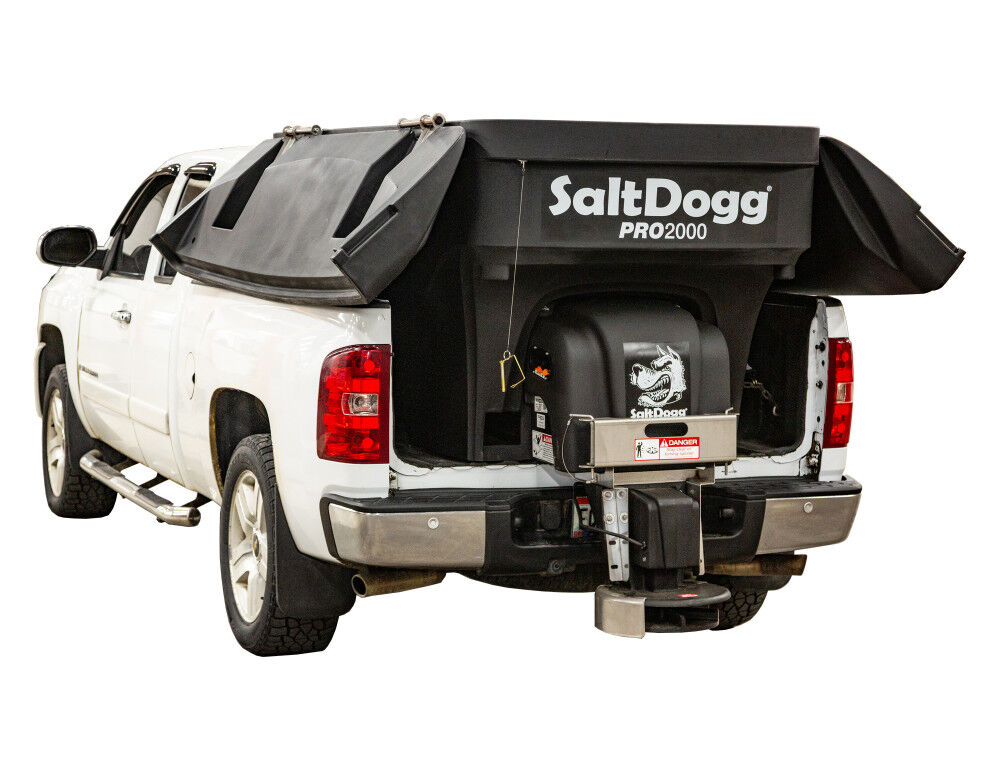 Buyers Products Company SaltDogg PRO2000 2.0 Cubic Yard Electric Poly Hopper Spreader – Chain – PRO2000CH