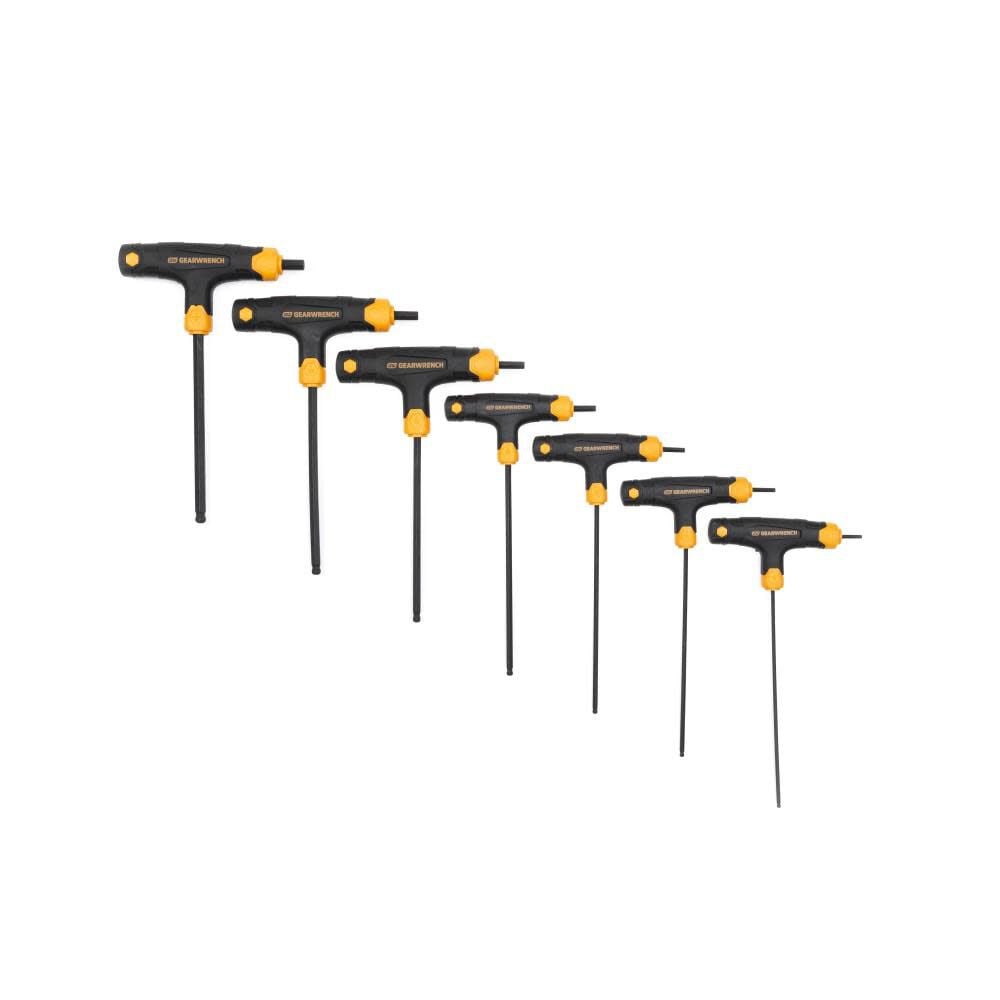 GEARWRENCH Hex Key Set SAE T Handle Ball End 7pc, large image number 1