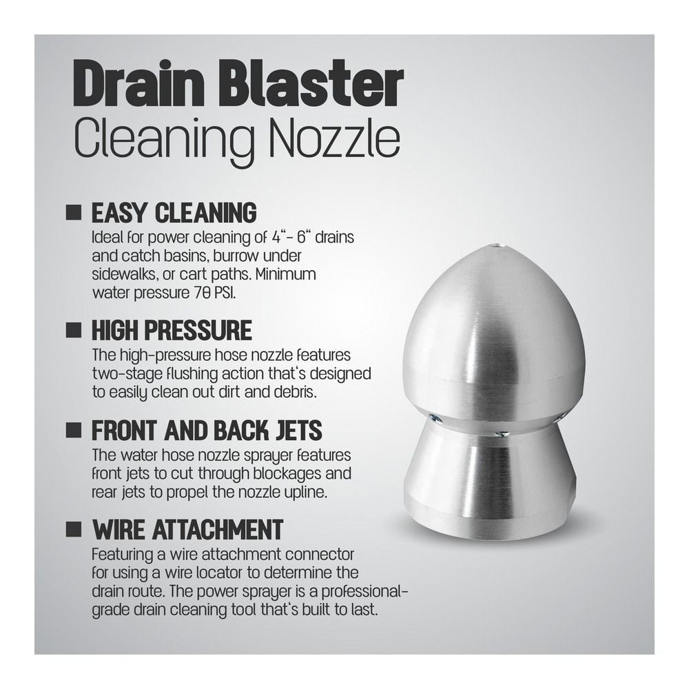 BluBird Avagard 3/4 Inch GHT Stainless Steel Drain Blaster, large image number 4
