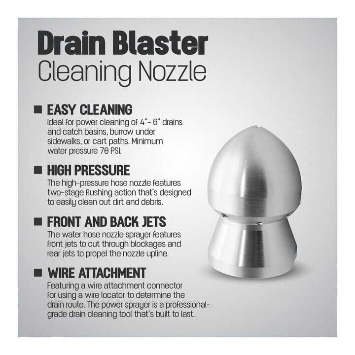 BluBird Avagard 3/4 Inch GHT Stainless Steel Drain Blaster, large image number 3