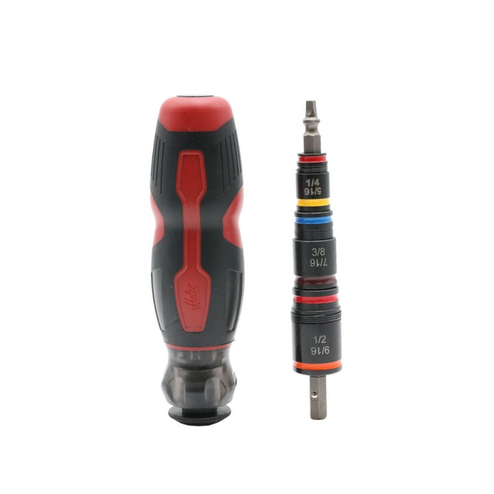 Malco Products C-RHEX 7-in-1 Flip Bit Socket Set #2 Robertson Square with Premium Grip Handle