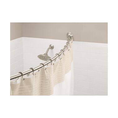 Moen Shower Rod Brushed Nickel 72in Adjustable Curved, large image number 3
