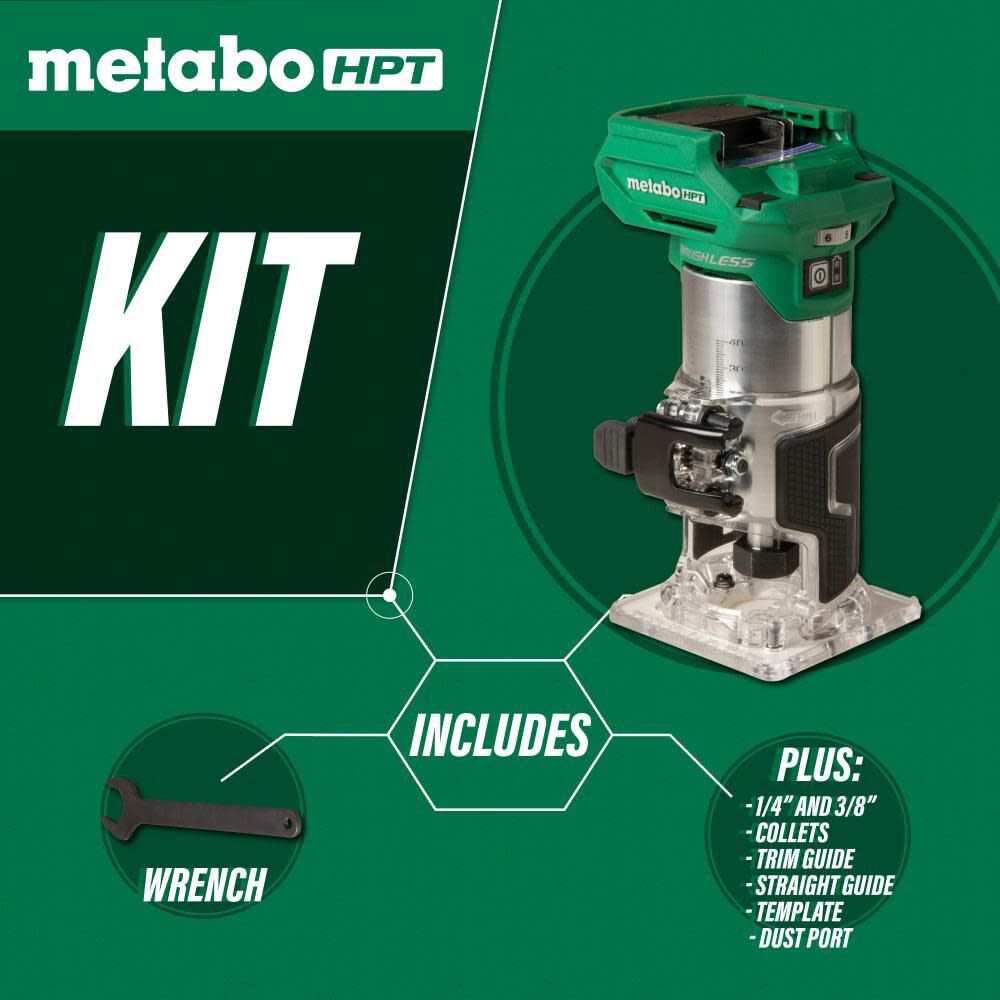 Metabo HPT Promotional 18V Cordless Trim Router (Bare Tool), large image number 4