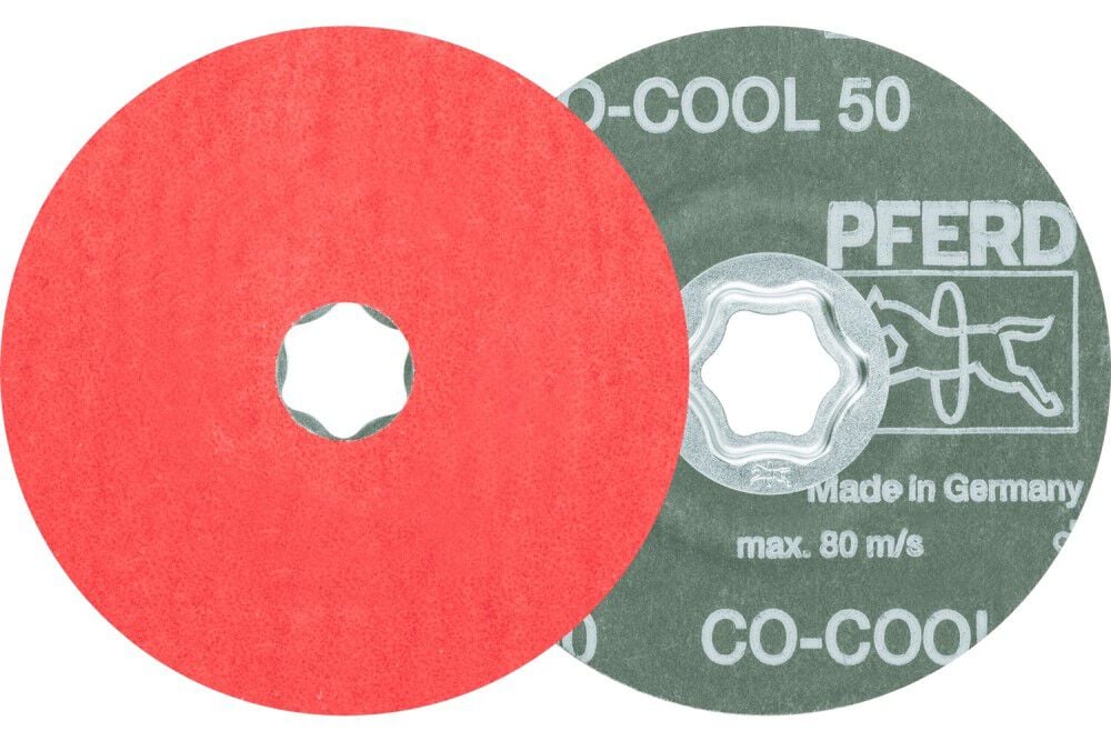 Pferd COMBICLICK Fiber Disc, 4-1/2 Inch Dia, 50 Grit, Ceramic oxide CO-COOL, large image number 1