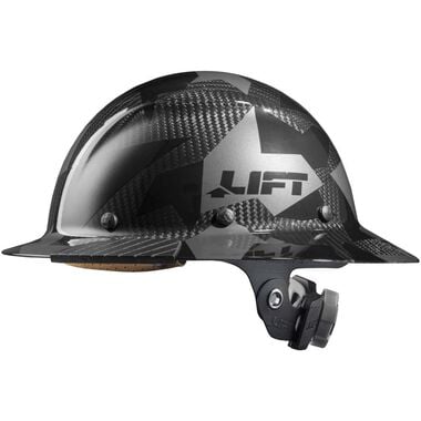 Lift Safety Hard Hat DAX Black Camo Carbon Fiber Full Brim