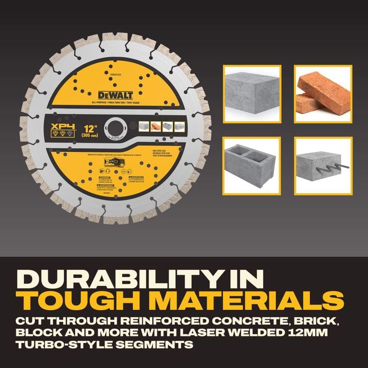 DEWALT POWERSHIFT 12 Inch XP4 Segmented Diamond Blade, large image number 3
