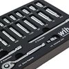 Wiha 1/4 Inch Drive Professional Standard & Deep Socket Tray Set, SAE, 25 Pieces, small image number 3