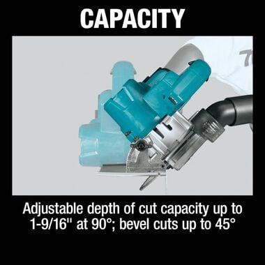 Makita 18V LXT 5in Wet/Dry Masonry Saw Lithium Ion Brushless Cordless AWS Capable (Bare Tool), large image number 8