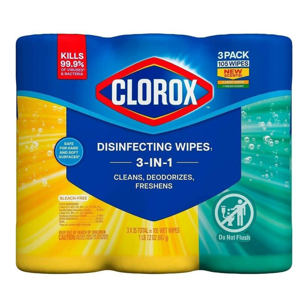 Clorox Disinfecting Cleaning Wipes, 3 Canisters, large image number 3
