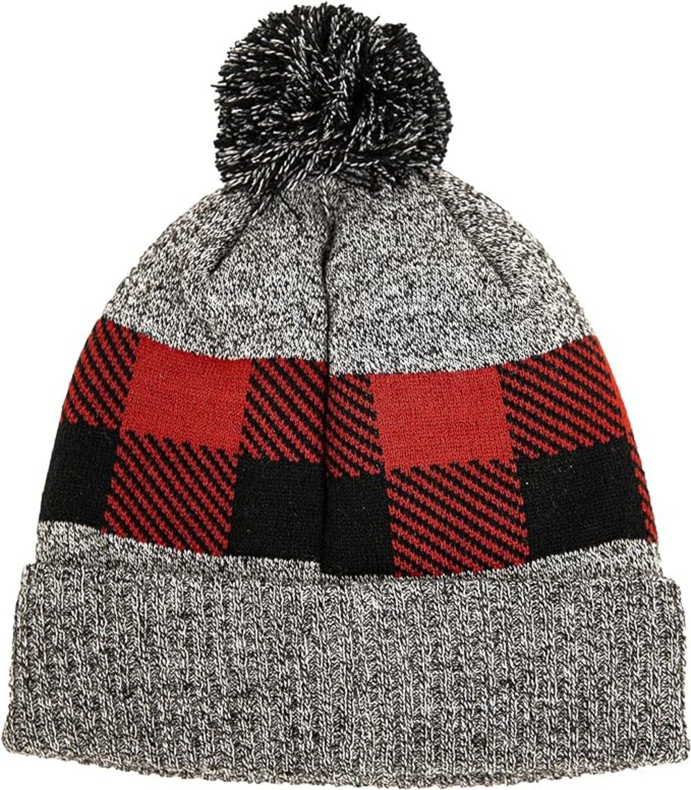 Eskimo Alpine Knit Hat, Gray/Red, large image number 2