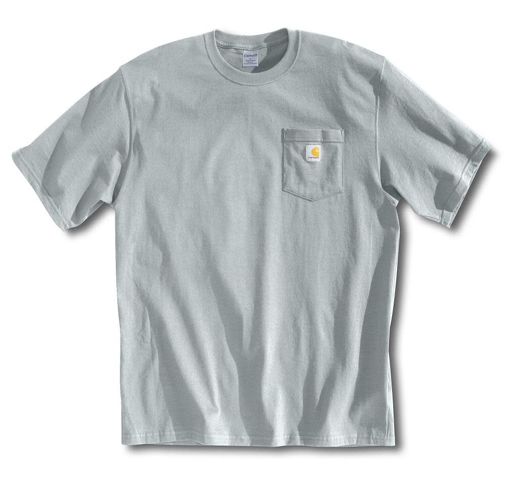 Carhartt Mens Short-Sleeve Loose Fit Pocket T-Shirt Heather Gray Size 2XL – K87HGY-2XL