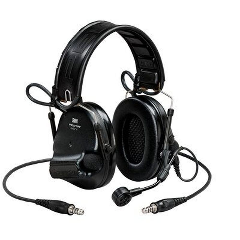 3M Foldable Dual Lead Dynamic Mic Black MIL/LE Tactical Headset, large image number 1