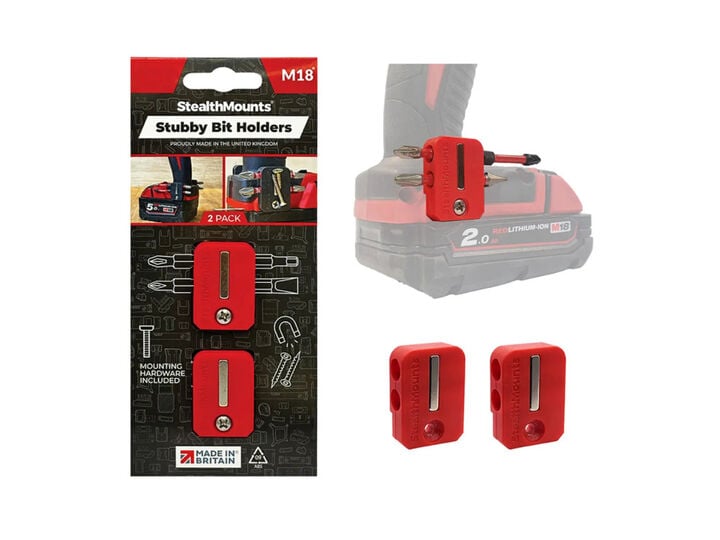 Stealthmounts Stubby Bit Holder for Milwaukee M18