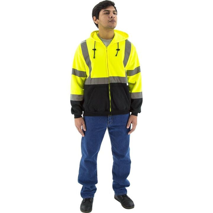 Majestic Glove Hooded Sweatshirt Hi-Vis Yellow 3X