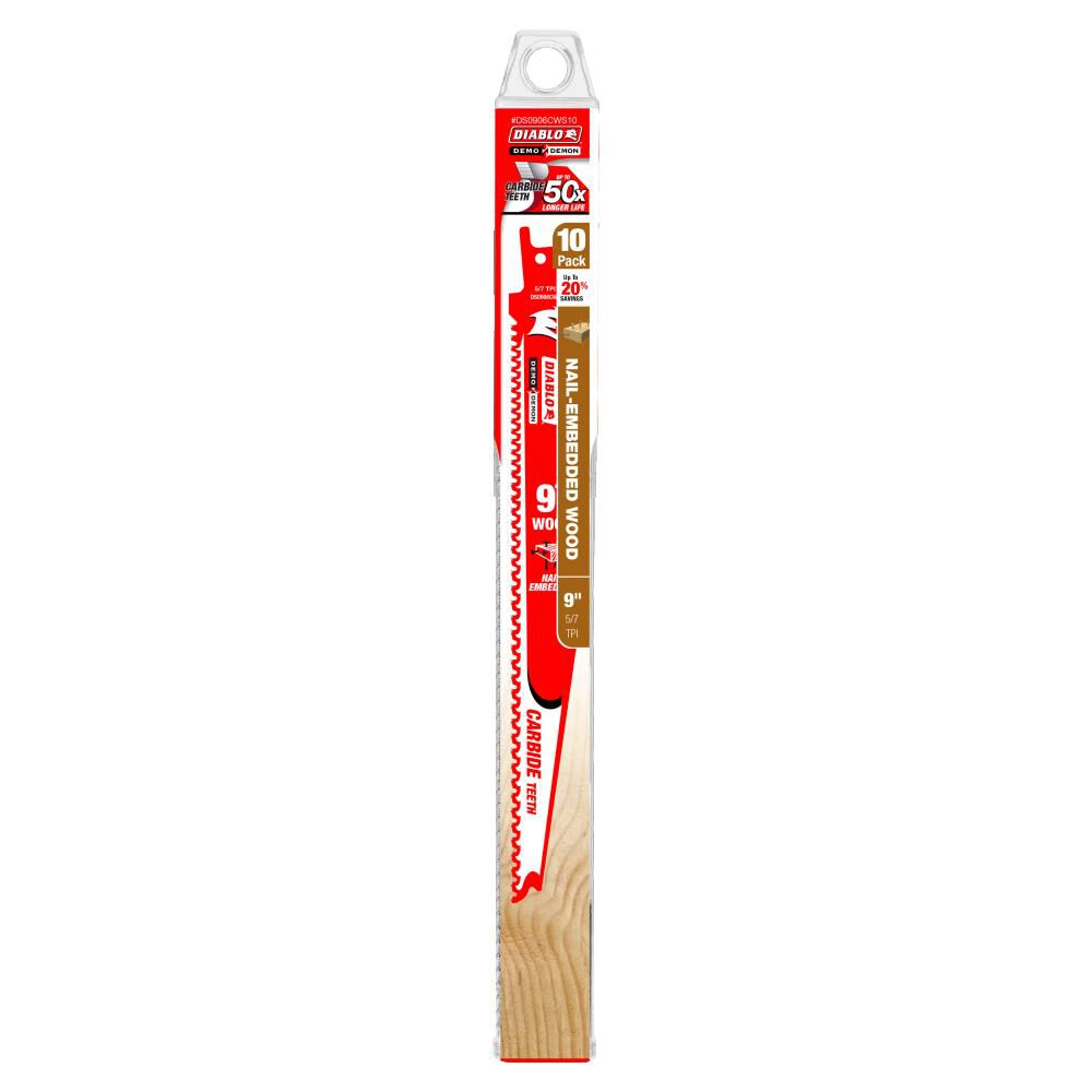 Diablo Tools 9in Demo Demon Carbide Recip Blade for Nail-Embedded Wood, large image number 3