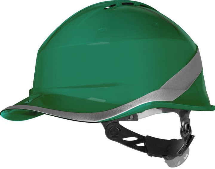 Delta Plus Diamond Vented ABS Safety Helmet Green
