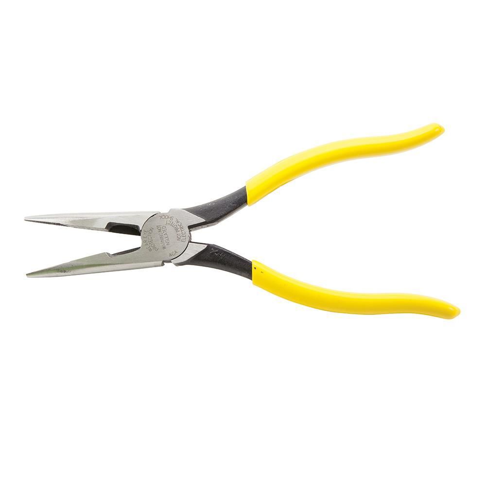 Klein Tools 8in Long Nose Pliers Side Cutting, large image number 4