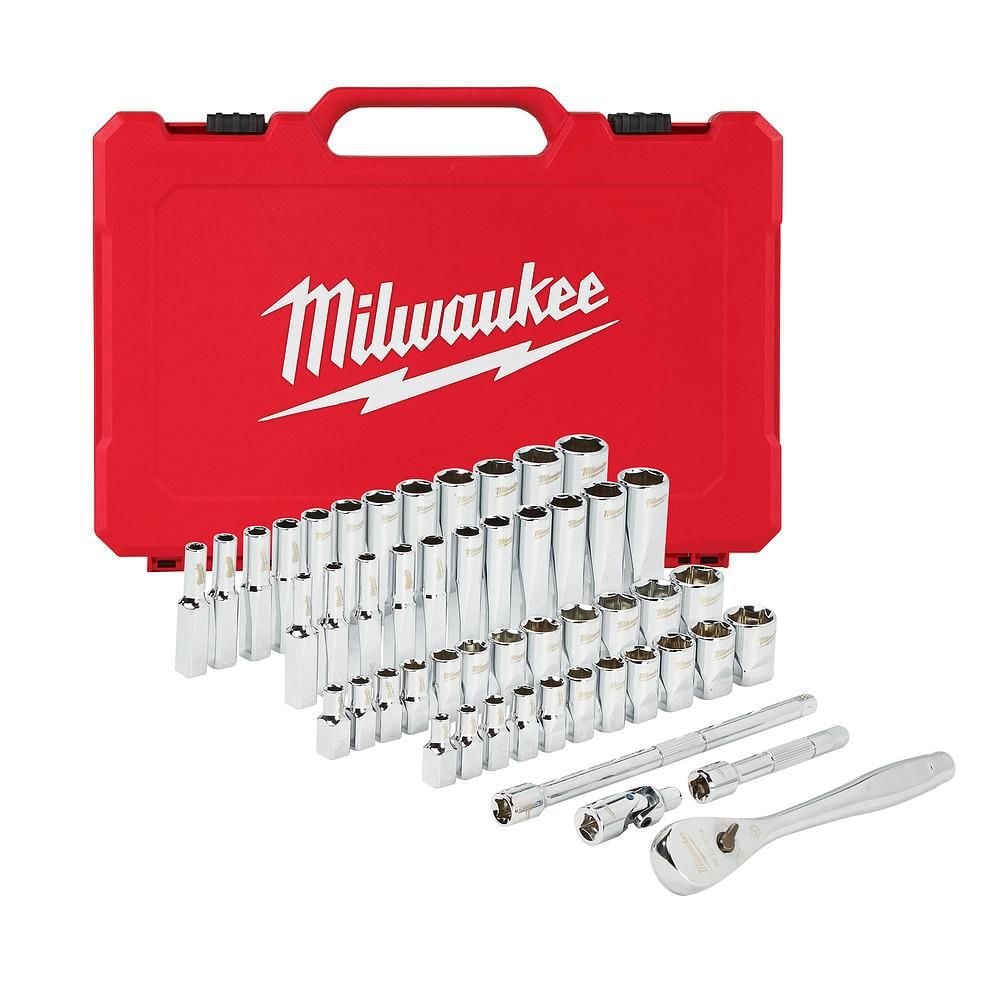 Milwaukee 1/4 in. Drive 50 pc. Ratchet & Socket Set - SAE & Metric, large image number 12