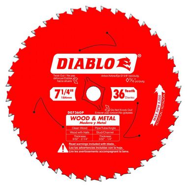 Diablo Tools 7-1/4in 36-Tooth Framing Saw Blade 2pk
