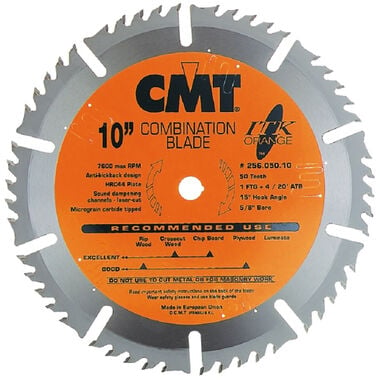 CMT 10 In x 50 x 5/8 In ITK Combination Blade, large image number 0
