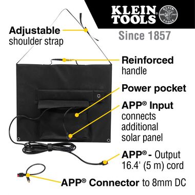 Klein Tools Portable Solar Panel 60W, large image number 1