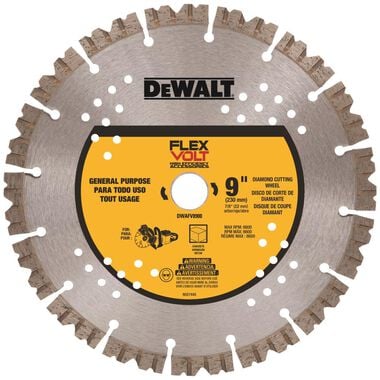DEWALT 9in FLEXVOLT Diamond Cutting Wheel, large image number 0