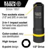 Klein Tools 2-in-1 Socket 1/2in X 3/8in 6 Pt, small image number 2