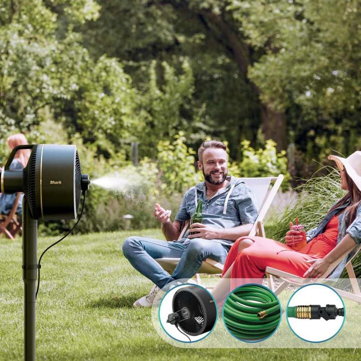 Shark FlexBreeze 110V 36W 3A Outdoor or Indoor Fan with InstaCool Dark Gray, large image number 3