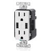 Leviton Receptacle/Outlet & 3.6A USB Charger 15A 125V White, small image number 2