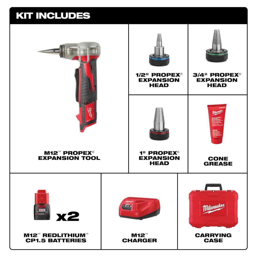 Milwaukee M12 Lithium Ion Propex Expansion Tool Kit 2432 22 Simolary simolary.com 6