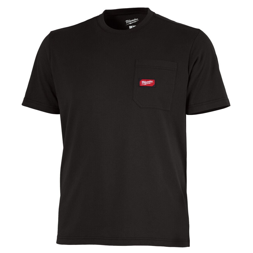 Milwaukee GRIDIRON Pocket T-Shirt Short Sleeve Black Size 2XL – 605B-2X