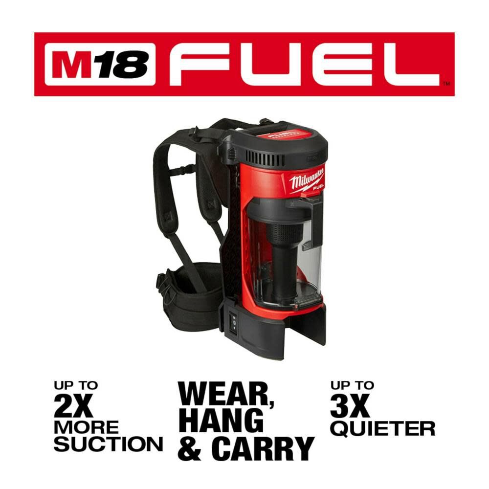 Milwaukee M18 FUEL 3-in-1 Backpack Vacuum (Bare Tool), large image number 3