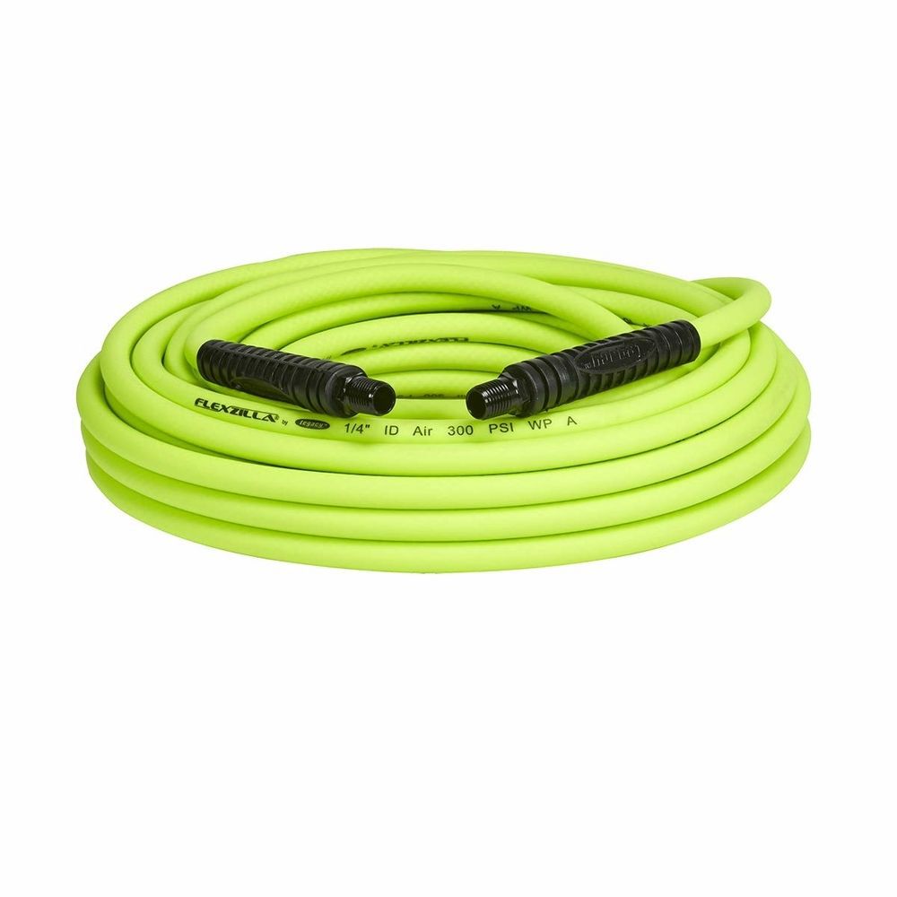 Flexzilla Air Hose 1/4in x 50' ZillaGreen with 1/4in MNPT ends, large image number 1