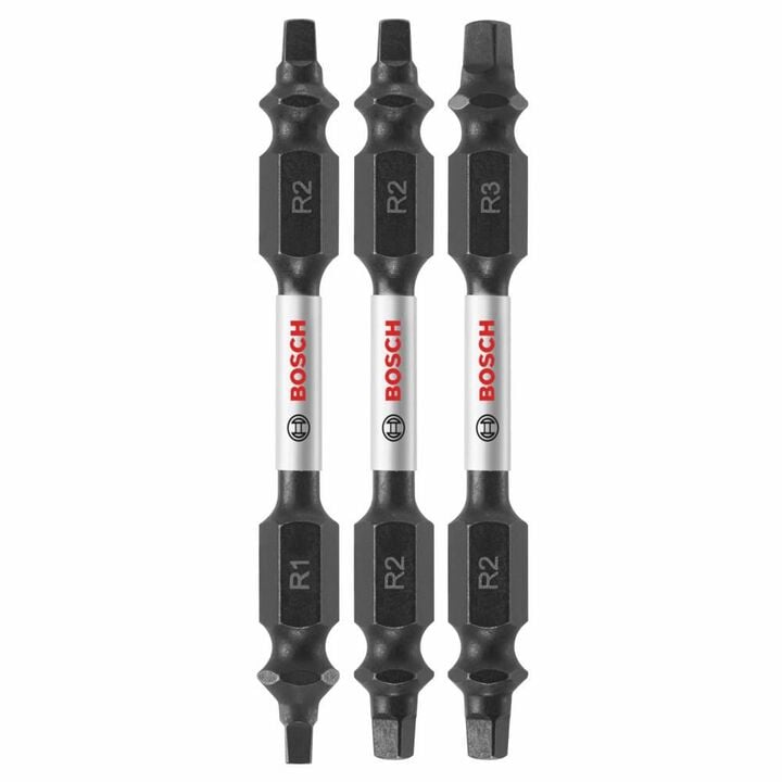 Bosch 3 pc Impact Tough 2.5 In Square Double-Ended Bit Set
