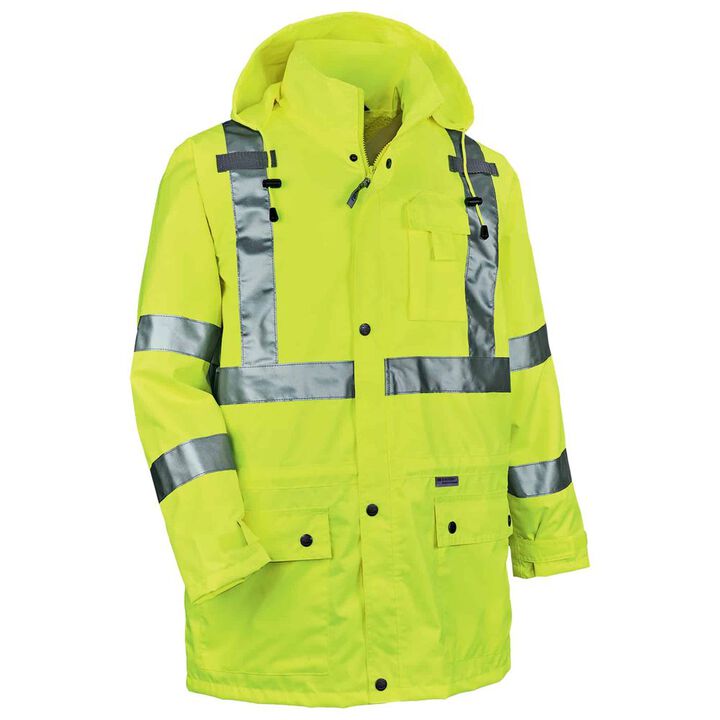 Ergodyne 4-in-1 Hi-Vis Winter Jacket Parka, Small, large image number 7
