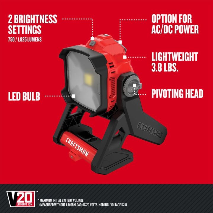 CRAFTSMAN V20* Cordless Small Area Light (Bare Tool), large image number 2