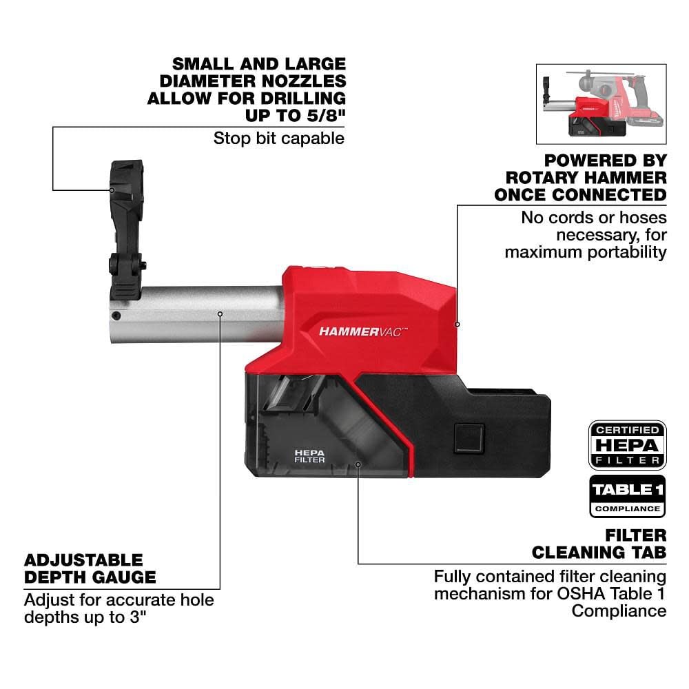 Milwaukee M18 Fuel Hammervac 5 8 Inch Dedicated Dust Extractor 2908 De Simolary simolary.com 7