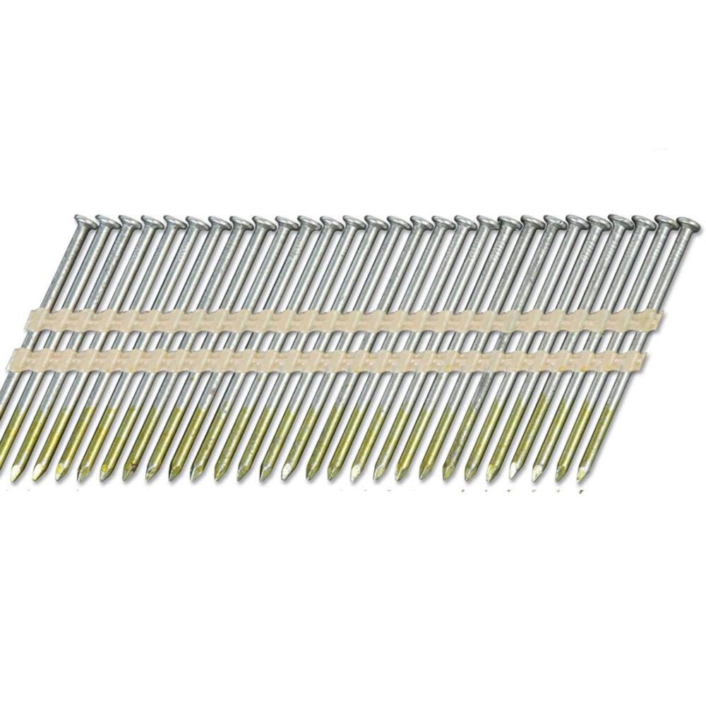 Metabo HPT 3in x .131 Brite Smooth Full Round Head Basic Plastic Strip Framing Nails 4000 Nails, large image number 1