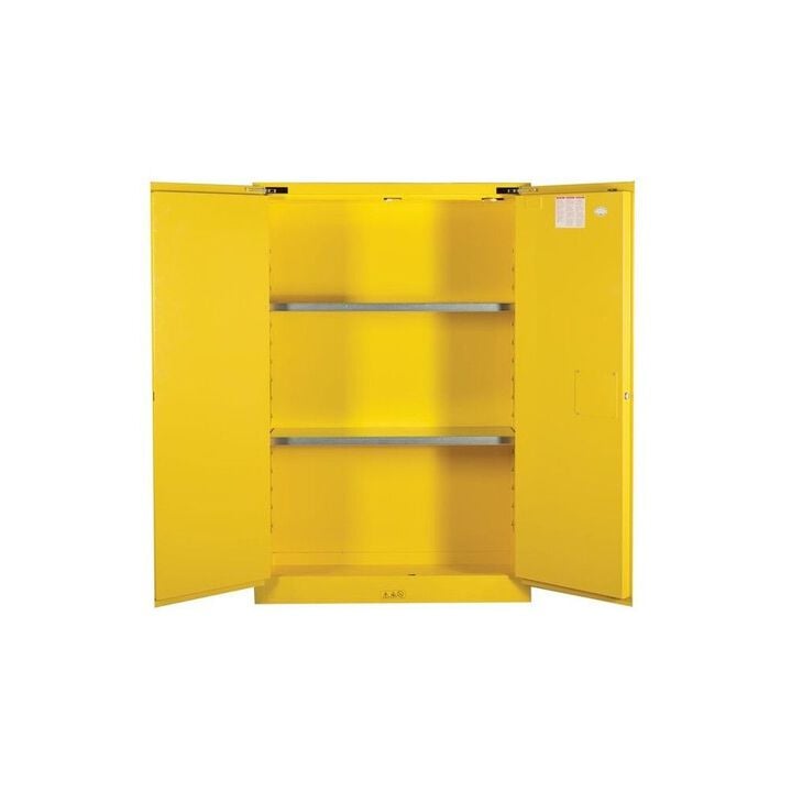 Justrite 45 Gallon Yellow Self Close Flammable Cabinet, large image number 1