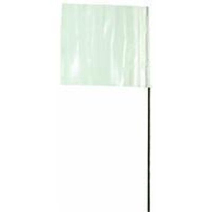 Irwin 2.5 In. x 3.5 In. x 21 In. White Stake Flags 100 Pc.