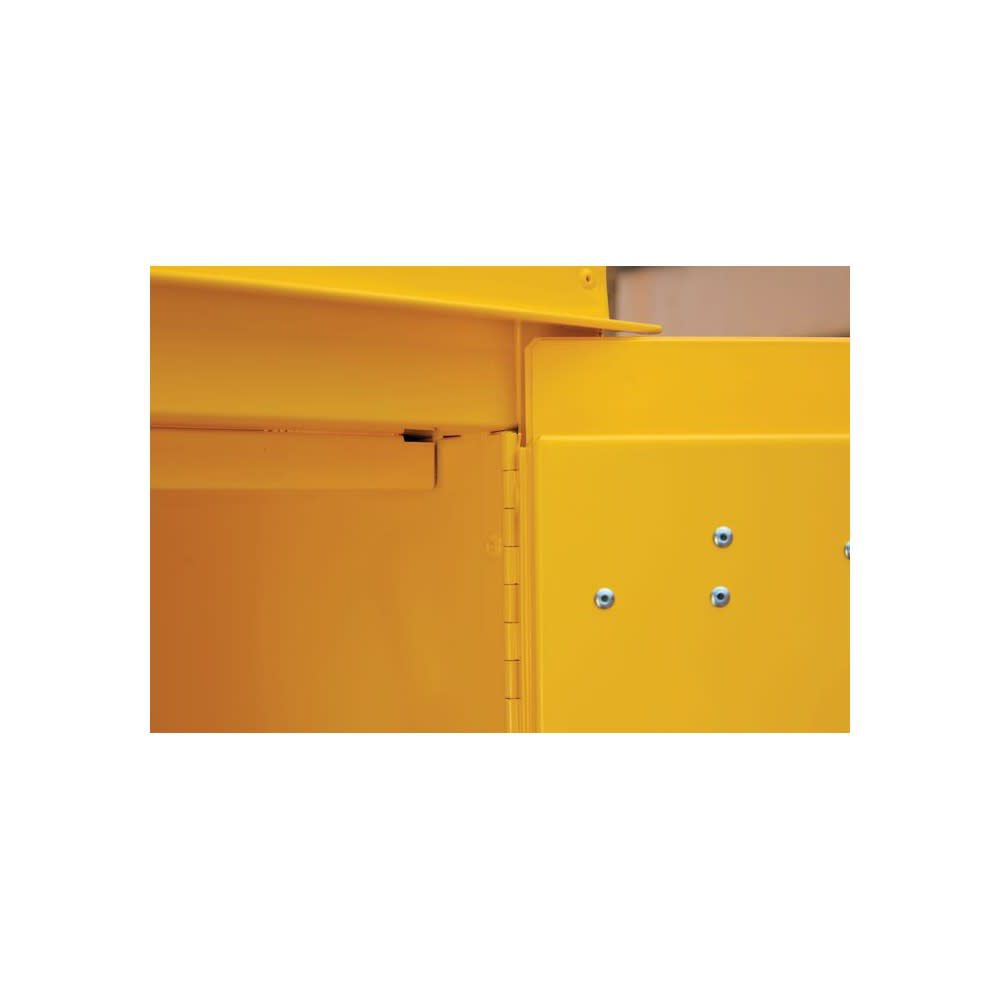 Justrite 45 Gallon 2 Shelves Manual Close Doors Outdoor Storage Cabinet, large image number 8
