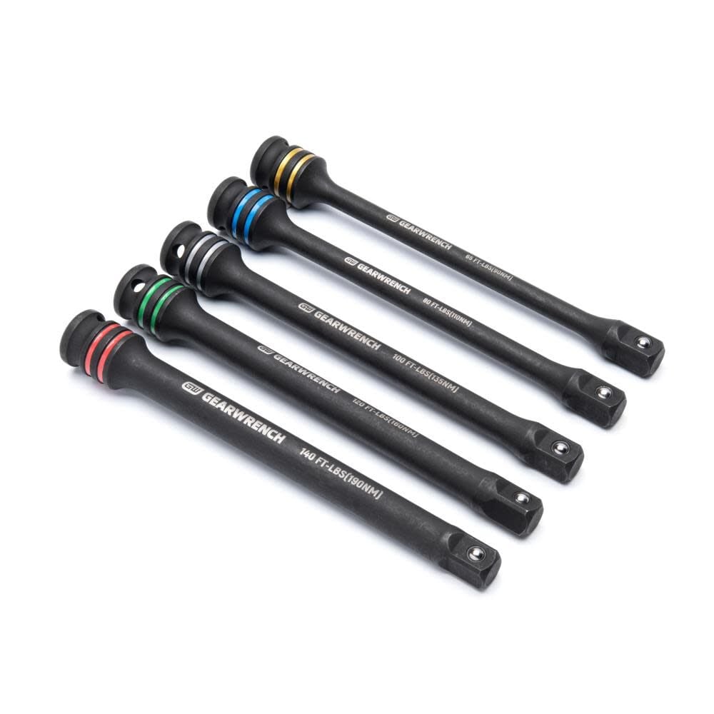 GEARWRENCH 1/2 in Drive Torque Limiting Impact Extension Bar Set 5pc