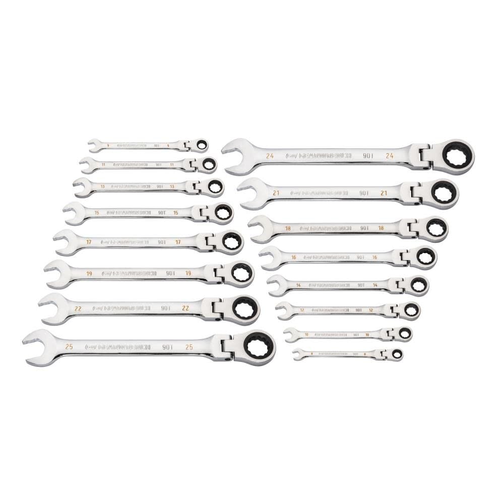 Gearwrench 16 Pc 90t 12 Point Flex Head Ratcheting Combination Metric Wrench Set 86728 Simolary simolary.com 6