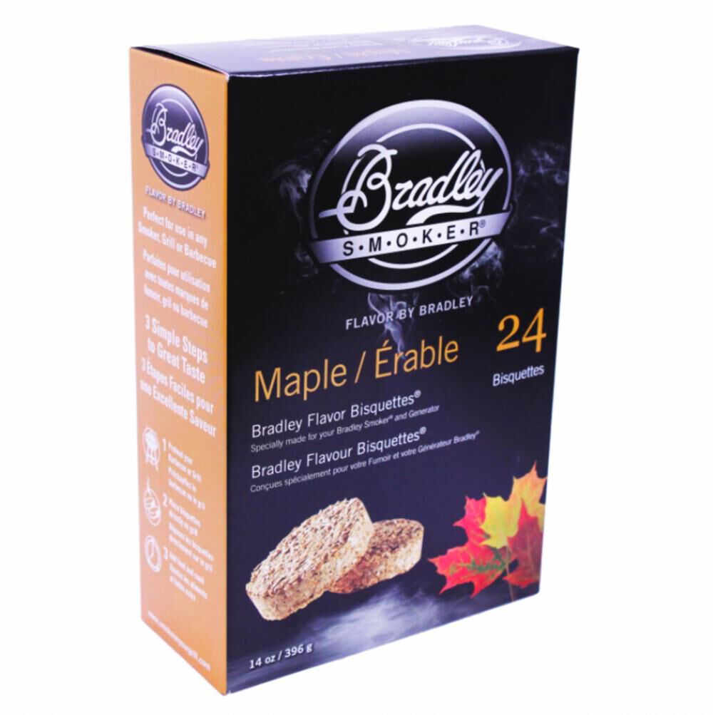 Bradley Smoker Maple Bisquettes – 24 Pack – BTMP24