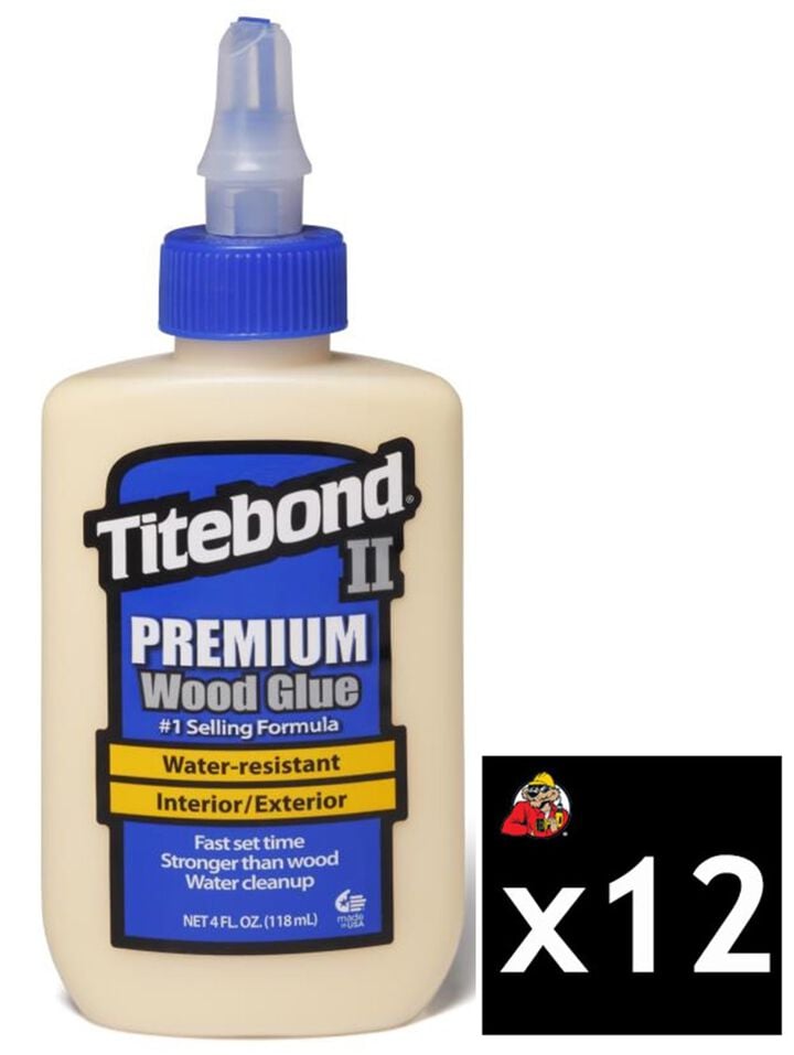Titebond Premium II Wood Glue 4 Oz Pack of 12