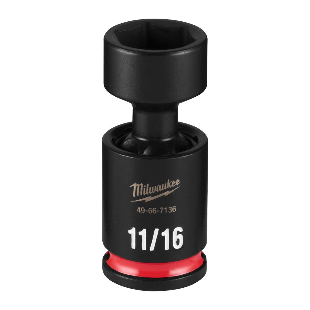 Milwaukee SHOCKWAVE Impact Duty 3/8 Inch Drive 11/16 Inch Standard Swivel Socket - 49-66-7136