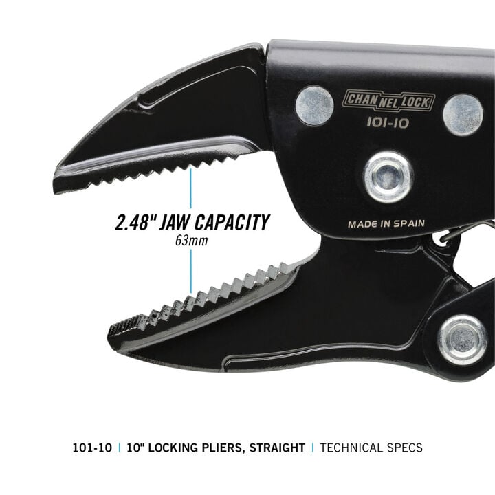 Channellock 10" Locking Pliers, Straight, large image number 2
