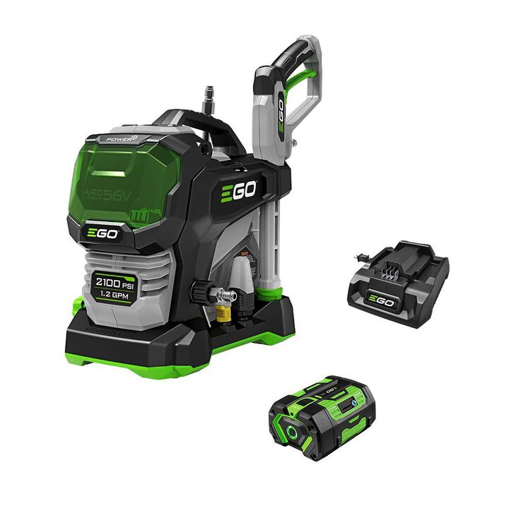EGO POWER+ 2100 PSI 1.2 GPM Battery Powered Cold Water Pressure Washer with 4 Spray Nozzles 6.0Ah Kit