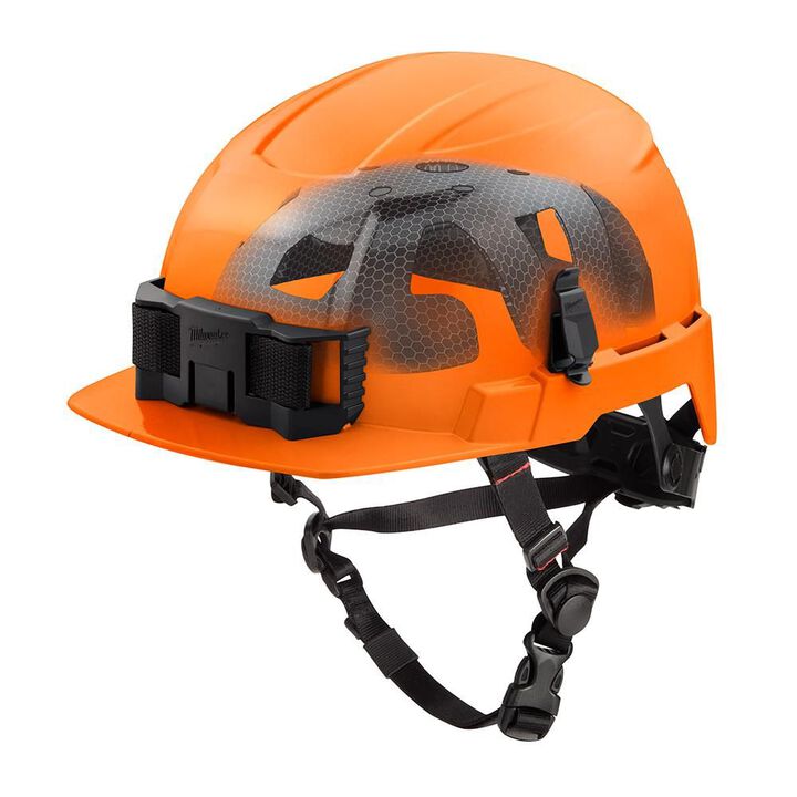 Milwaukee BOLT Orange Front Brim Safety Helmet with IMPACT ARMOR Liner (USA)-Type 2, Class E, large image number 0