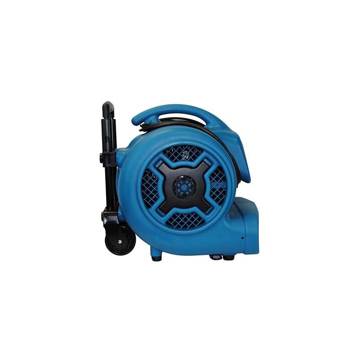 Xpower 3 Speed Air Mover with Telescopic Handle and Wheels, 1 Horsepower, 3600 Cubic Feet Per Minute, large image number 4